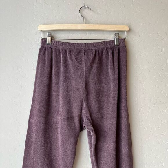 The Great. Microterry Track Jogger Pants in Vintage Mulberry Purple Size 0/XS - Picture 7 of 8